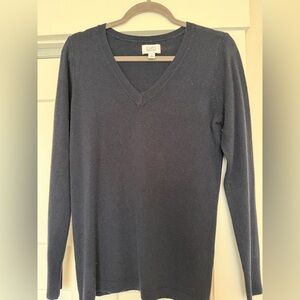 Croft & Barrow Navy V-Neck Sweater
